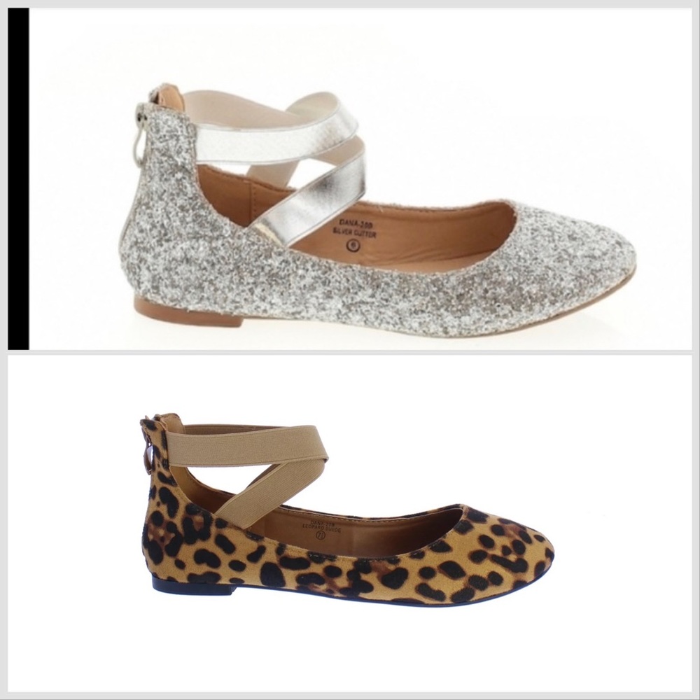 Lot of 2 Belle Marie silver flats size 8